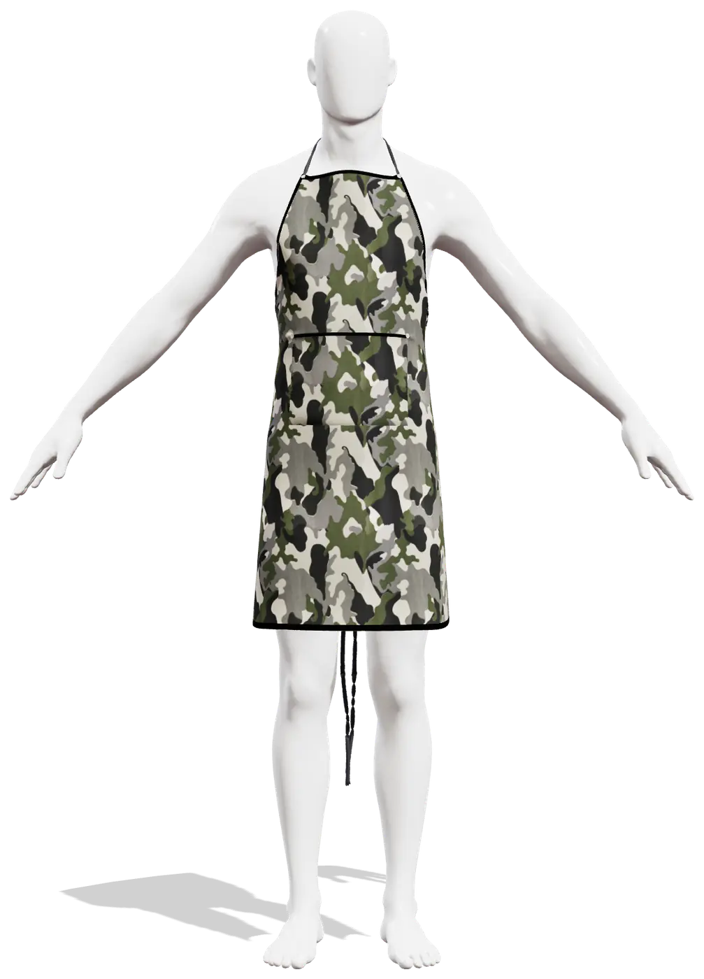 Le Tablier en camouflage vert
